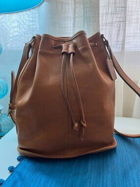 Vintage Coach Drawstring Bucket Bag